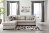 Prime Furniture - Ashley Furniture - Mahoney Sectional - LAF 2-Piece Sectional with Chaise / Chocolate - 31005S2